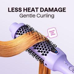 Wavytalk ceramic barrel distributes heat evenly for a glossy finish.
