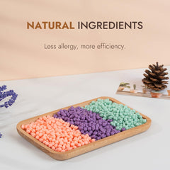 WAX BEAR aloe-rose-lavender scented beads for a spa-like home waxing experience.