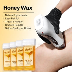 Waxers honey wax cartridge 1 showing natural formula for smooth hair removal.