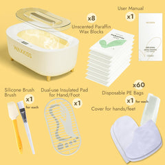 Waxkiss 8-pack refills – side view, ready for extended paraffin sessions.