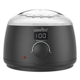 waxkiss digital hair removal warmer with see-through lid and 14oz pot for precise melt monitoring