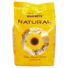 Waxness beads close-up texture shows natural formula suited for sensitive skin and consistent results.