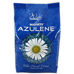 Waxness Azulene hard wax beads in a jar for soothing, stripless waxing sessions.
