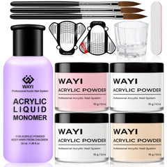 WAYI polvos rosa acrílicos para un acabado suave y duradero en uñas