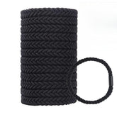WDGROW lazo para pelo grande trenzado en negro, cómodo para uso diario