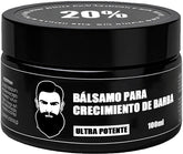 Wdvpue beard growth balm jar closeup showing fast-absorbing, non-greasy formula for daily grooming.