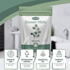 Pastilla de We-Tab se disuelve lentamente para una ducha aromática.