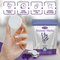 We-Tab pastillas para ducha aceites esenciales puros de lavanda.