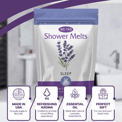 We-Tab pastillas para ducha lavanda-aroma duradero en la ducha.