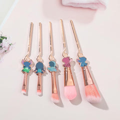 WeChip Cute Cartoon Girl makeup brushes with ultra-soft bristles for smooth application.