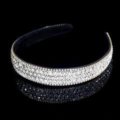 Wecoe silver rhinestone headband close-up, dazzling for outfits