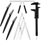 Weewooday brow ruler showing 3-point positioning for symmetrical brows.
