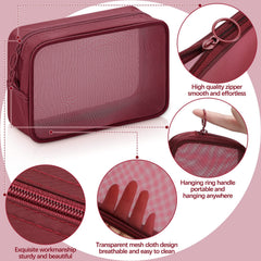 Weewooday compact 11.5 cm square bag for cosmetics and stationery