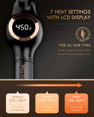 Weeyum temperature range 270°F to 450°F suits various hair types