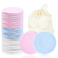 Wegreeco 40-pack makeup remover pads with soft velour texture for gentle cleansing
