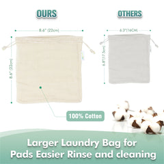 Wegreeco washable pads with included laundry bag for easy reuse