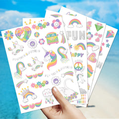 Weipbwor rainbow tattoo set with vibrant colors for busy playtime