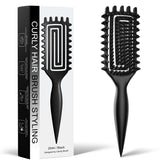 Weldilgit Curly Hair Brush with soft boar bristles detangles curls gently.