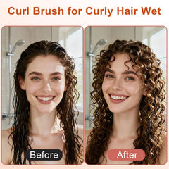 Weldilgit Curly Hair Brush vented back speeds air drying and minimizes static.