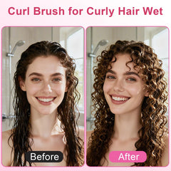Weldilgit Curly Hair Brush with ergonomic handle for comfortable styling sessions.