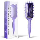 Weldilgit Curly Hair Brush close-up with soft boar bristles for gentle detangling and curl definition.