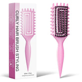 Weldilgit Curly Hair Brush with soft boar bristles for gentle detangling and curl definition.
