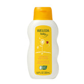 Loción Weleda para bebé Calendula, botella frontal, hidratación suave para piel sensible