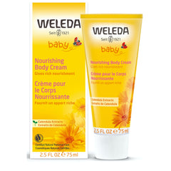 Aplicación suave para la piel del bebé con Weleda Calendula.