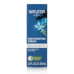 Weleda Rejuvenating Serum dropper dispensing for daily hydration.
