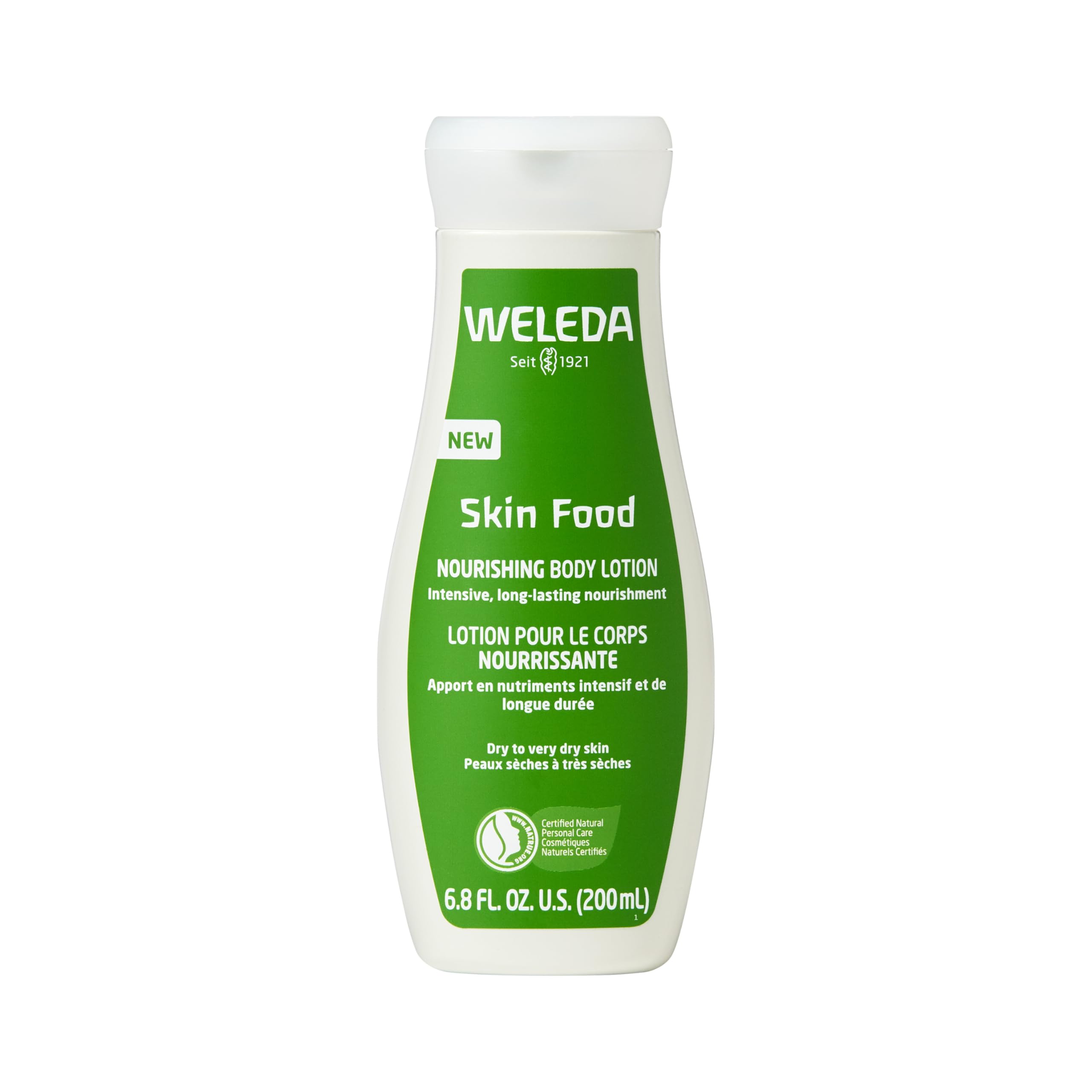 Weleda Skin Food Body Lotion bottle front view for nourishing hydration.
