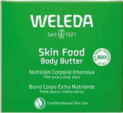Textura ligera de Weleda Skin Food se extiende fácilmente.