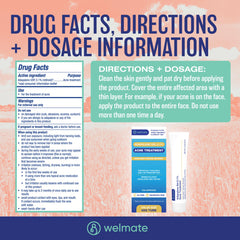 WELMATE Adapalene Gel 0.1% aplicación en rostro para prevenir brotes.