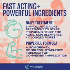 WELMATE Adapalene Gel 0.1% textura ligera no grasa de absorción rápida.