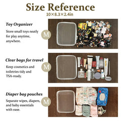 WELPIRT clear zipper pouch small-3 keeps items visible