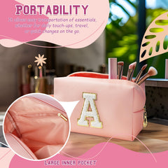 WEMVP makeup bag interior with zippered pocket keeps small items secure.