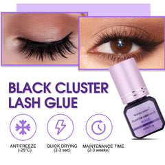 Wendy Lashes Cluster Glue nozzle and bottle shown for easy storage.