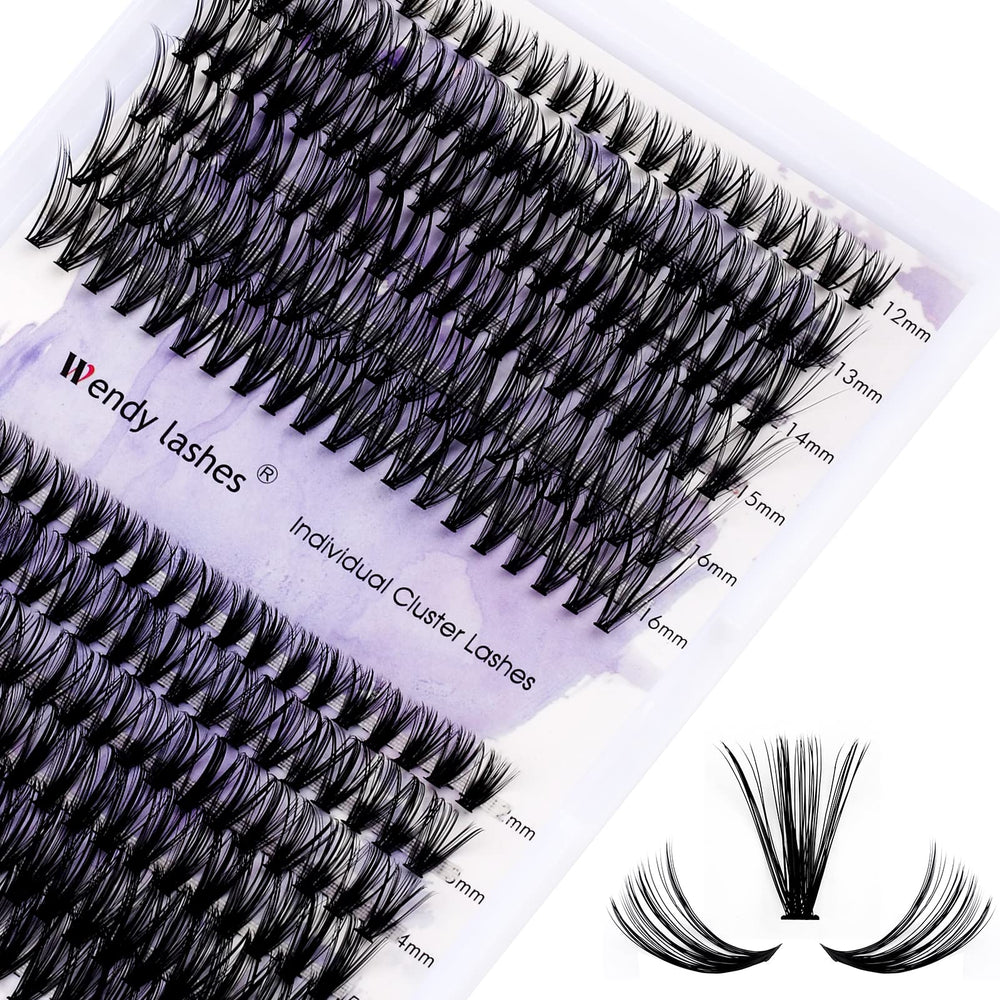 Wendy Lashes DIY clusters 240pcs pack for customizable lash looks.