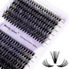 Wendy Lashes DIY clusters 240pcs pack for customizable lash looks.
