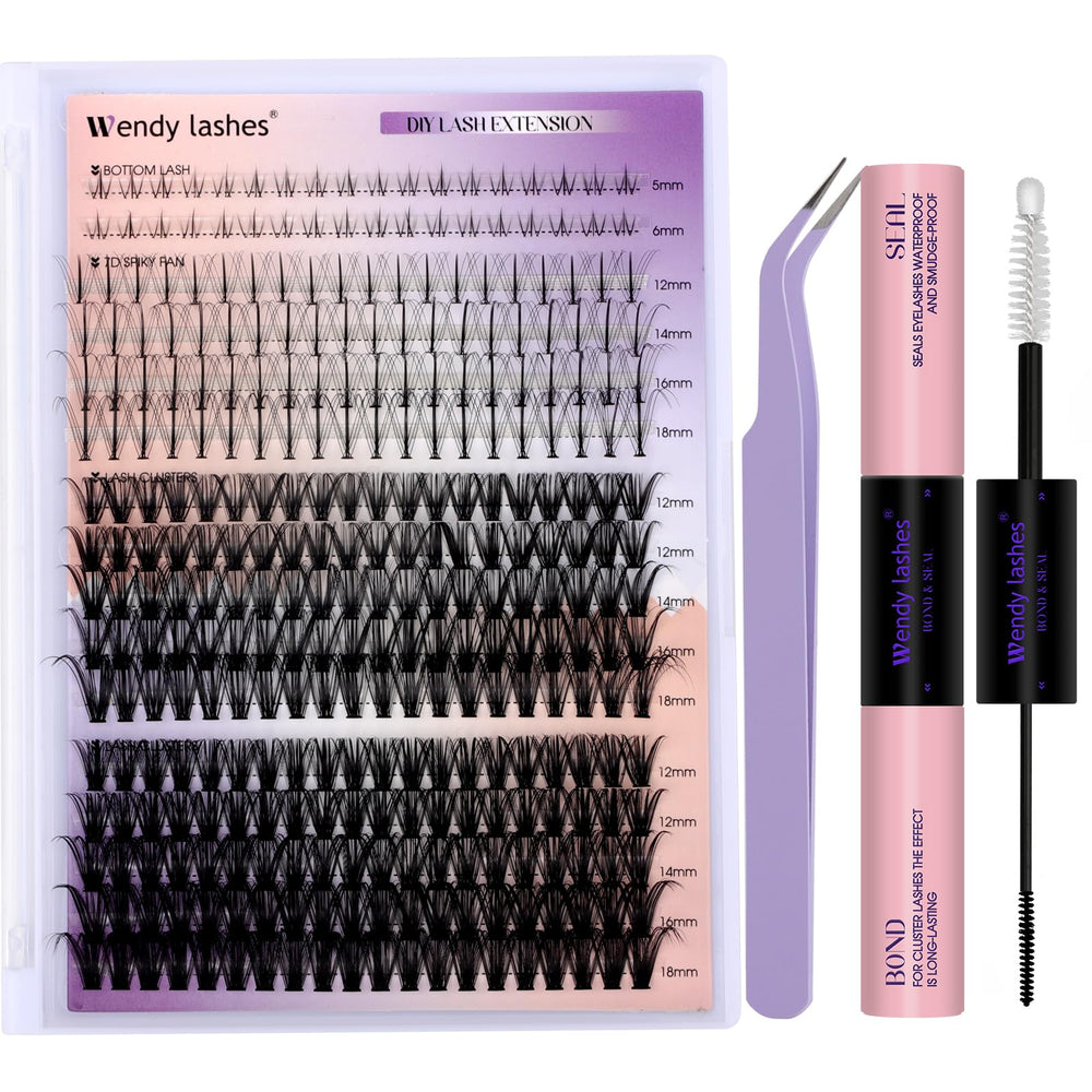 Wendy Lashes DIY lash kit front view showing versatile components for easy at-home extensions.