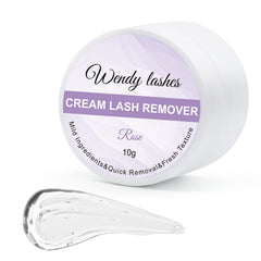 Removedor Wendy Lashes quita pegamento crema para pestañas, limpieza suave.