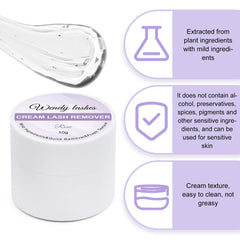 Textura crema delicada de Wendy Lashes para control fácil.