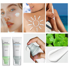 WenFeng Centella Sunscreen SPF50 sin rastro blanco, sensación suave.