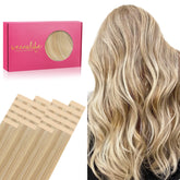Wennalife tape-in extensions, remy human hair for natural shine and softness.