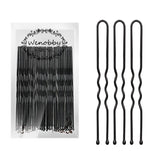 Wenobby U shaped hair pins in a closed pack offer sturdy buns security