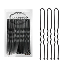 Wenobby U shaped hair pins in a closed pack offer sturdy buns security
