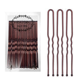 Wenobby U-shaped heavy-duty hair pins for buns keep hair secure during styling.