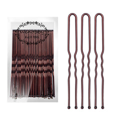 Wenobby U-shaped heavy-duty hair pins for buns keep hair secure during styling.