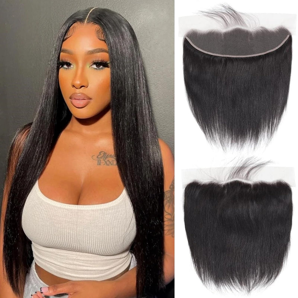 WENYAN 13x4 lace frontal front view with natural hairline and seamless blend.