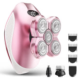 WEQOEE electric razor front view in pink, ideal for quick daily grooming.