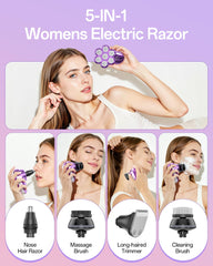 WEQOEE IPX7 waterproof design supports wet or dry shaving